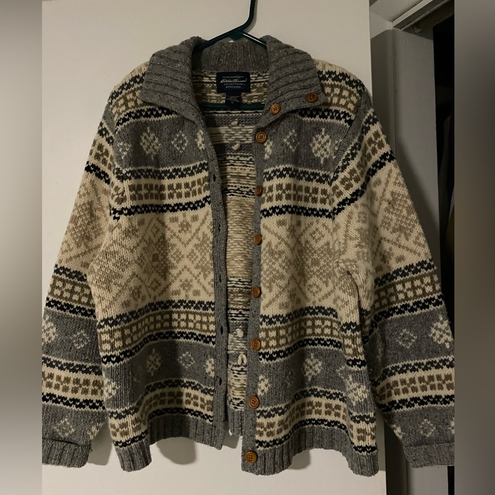 VTG Eddie Bauer Lambs wool blend cardigan